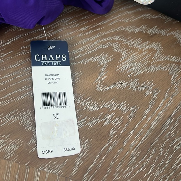 Purple sleeveless faux wrap vneck dress. - Picture 5 of 5